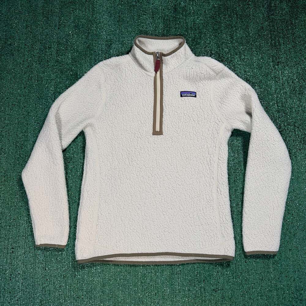 Patagonia Women's Retro Pile 1/4-Zip Fleece Pullover XS Cream Beige Gorpcore